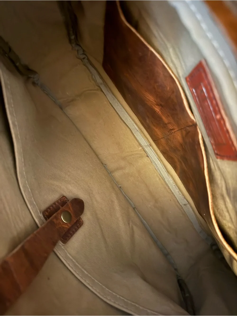 Jack Foster SLIM BRIEFCASE IN RED WING COPPER ROUGH AND TOUGH 3 extra folders